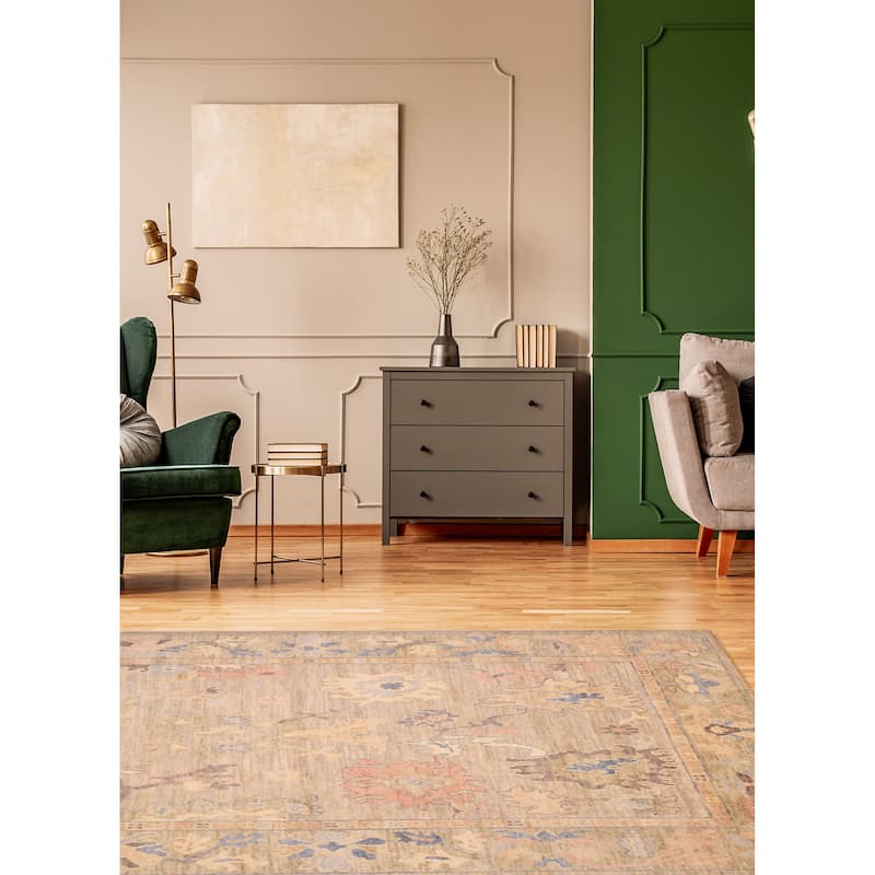 ECARPETGALLERY Hand-knotted Modern Oushak Taupe Wool Rug - 9'9 x 13'8