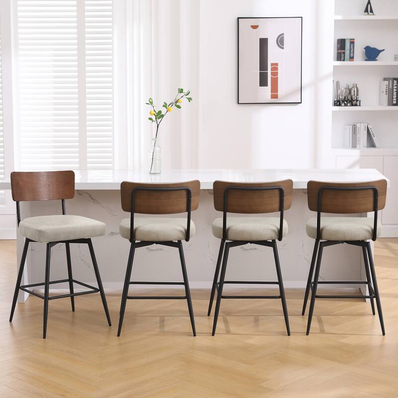 26"/ 29" Faux Leather Swivel Counter/ Bar Stools Set of 2/3