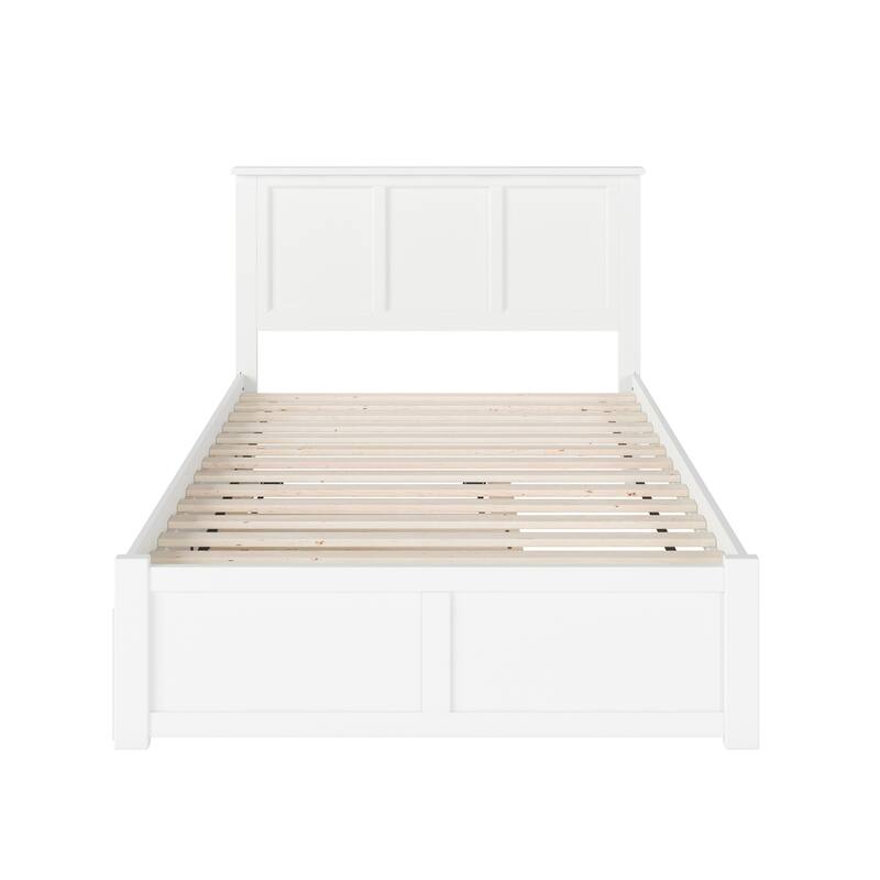 AFI Madison King Platform Bed with Footboard and Twin XL Trundle