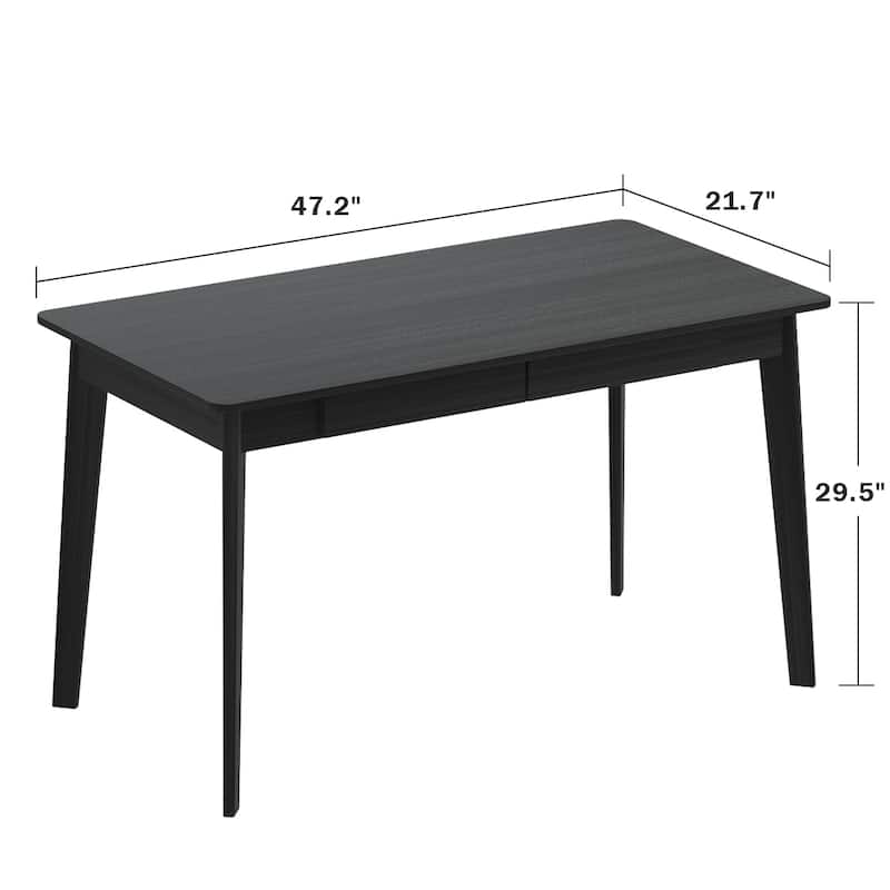 Modern Computer Desk Wood Work Tables With 2 Drawers