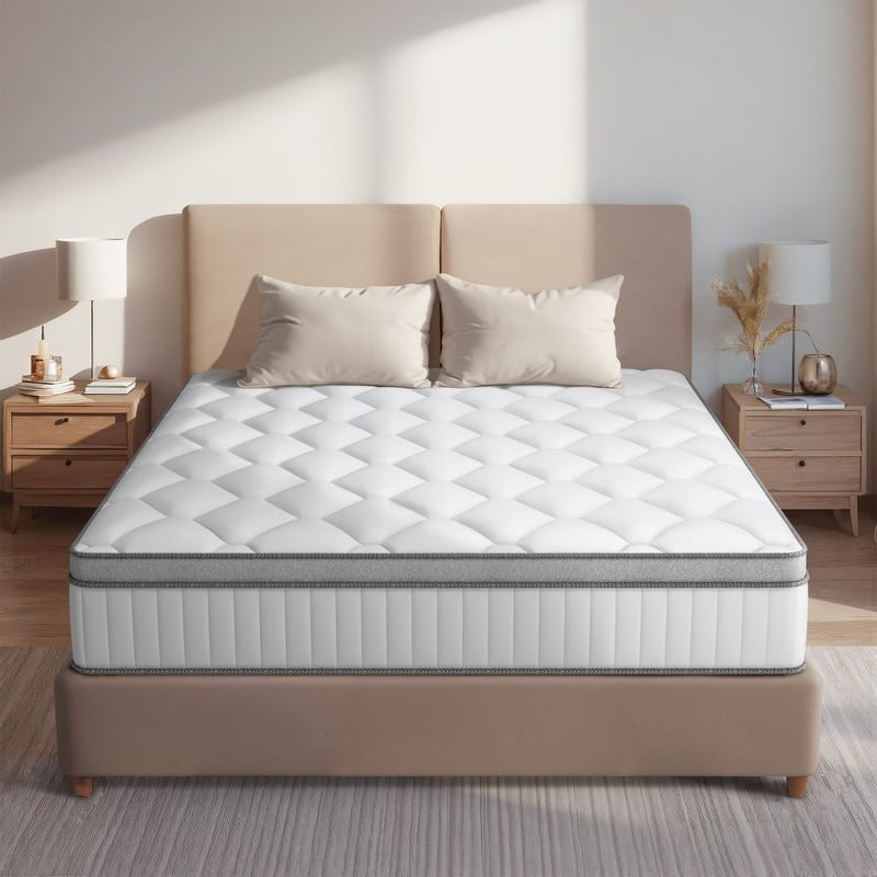 SweDrea 12 in. Medium Firm Gel Memory Foam Mattress with CertiPUR-US and Oeko-TEX , Featuring Bamboo Charcoal Absorption.