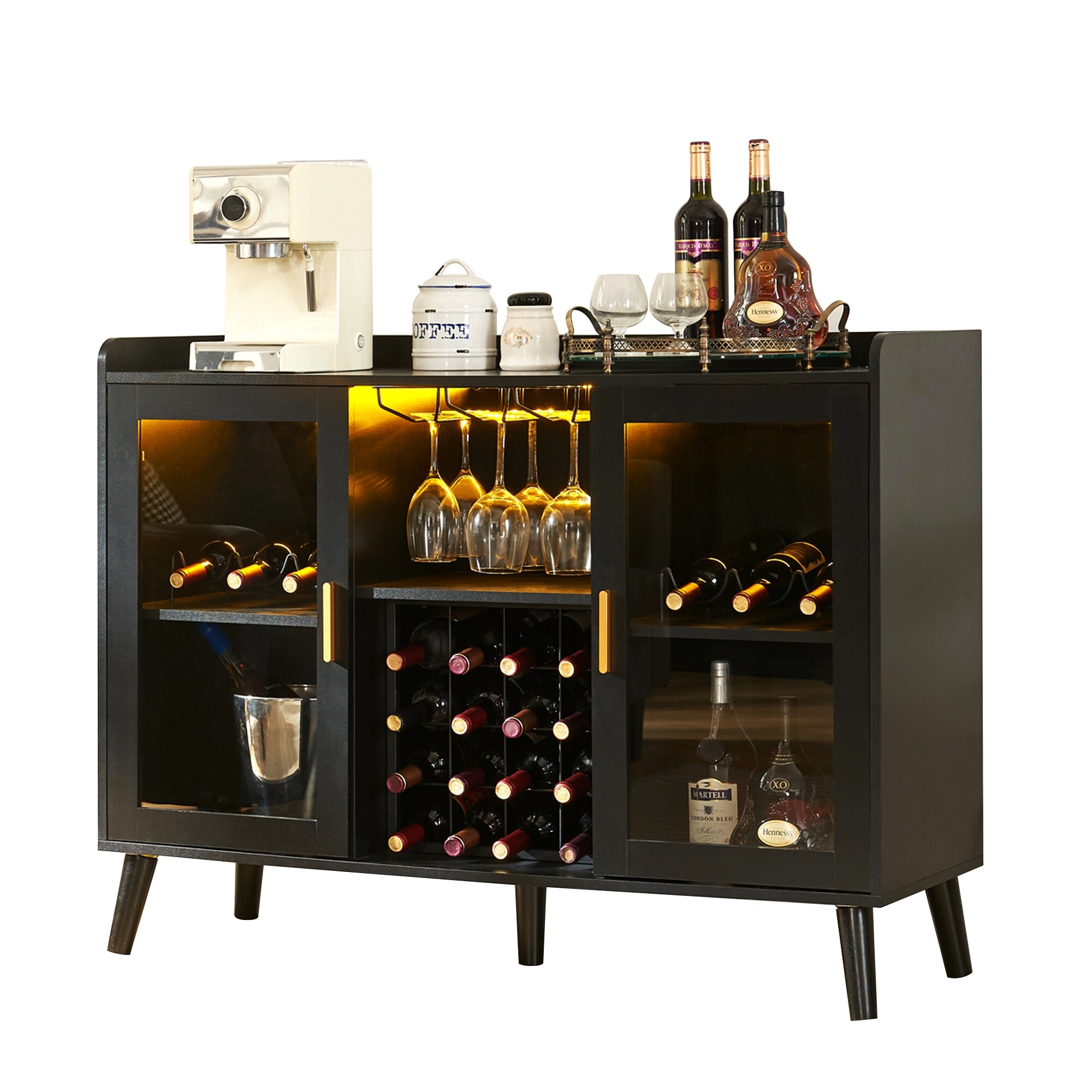 Wine Bar & Bistro 置物 LED-Wine-Bar-Cabinet,-Wine-