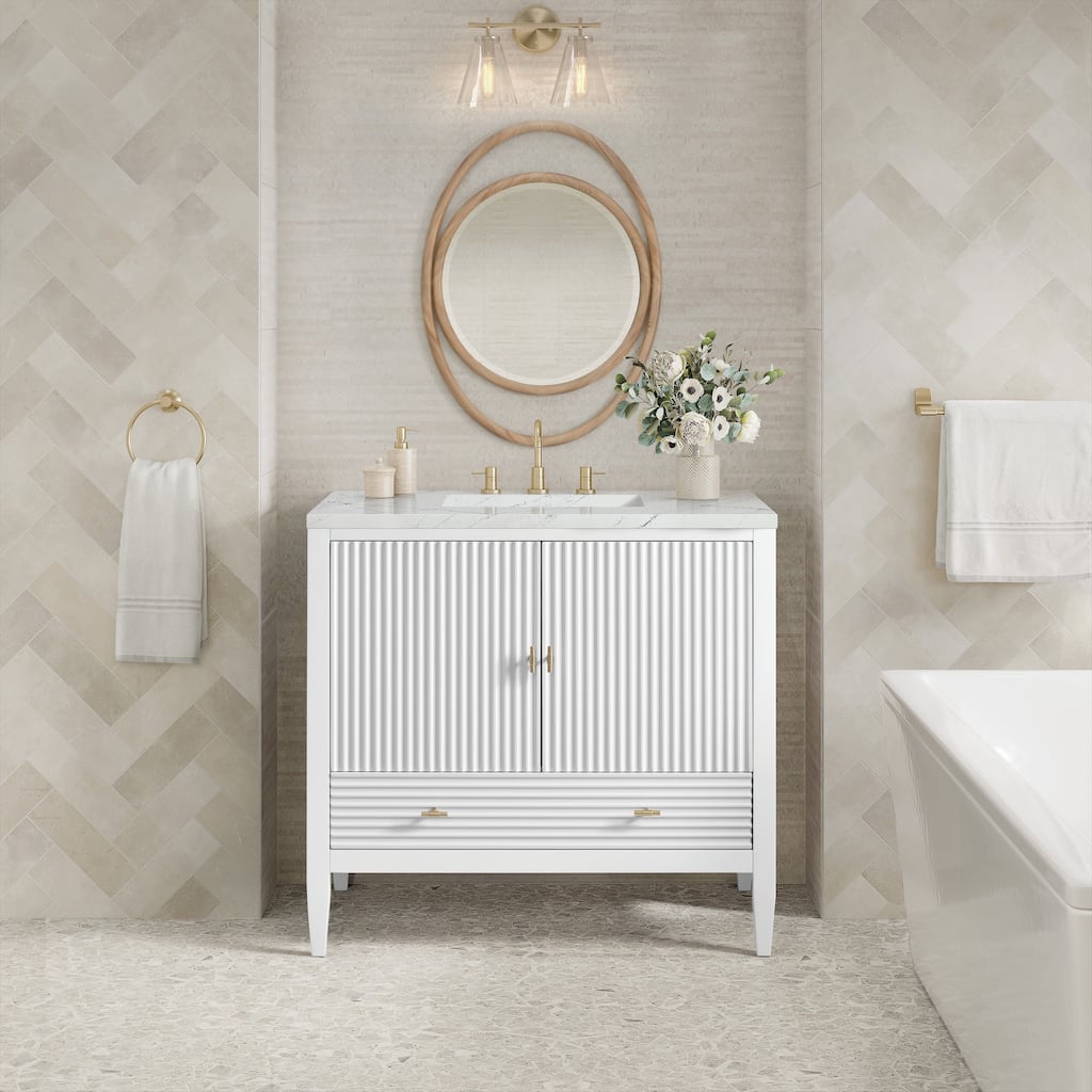 James Martin Vanities Myrrin 36" Vanity, Bright White