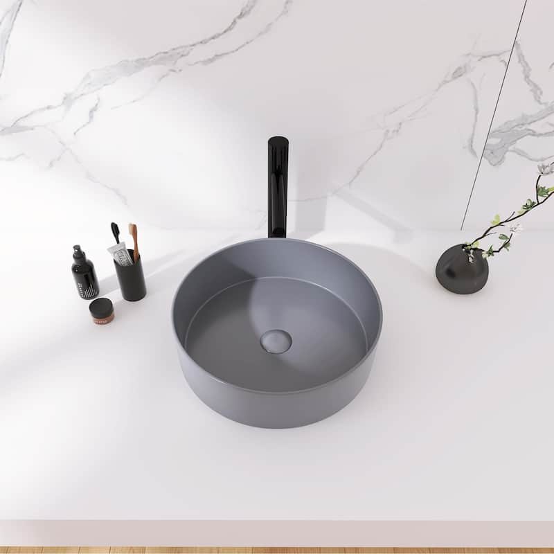 Ceramic Circular Vessel Bathroom Sink Art Sink