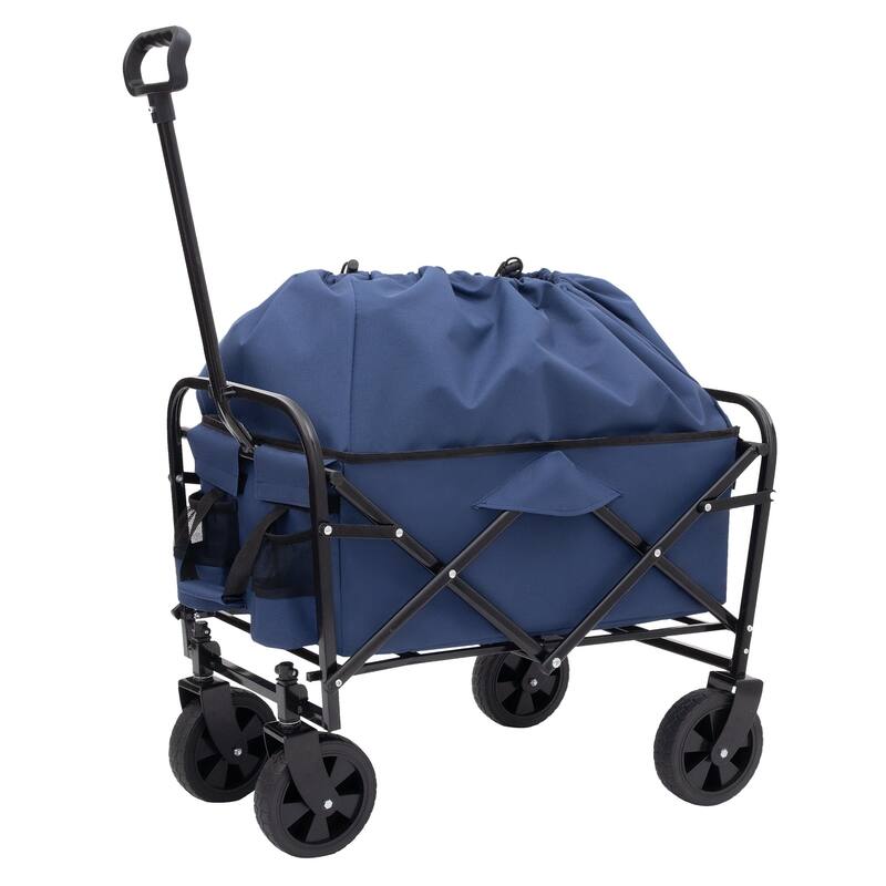 Minimeetall Extension Collapsible Wagon Cart with Expandable Storage