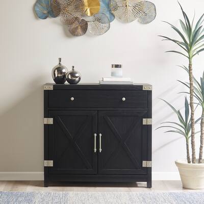 Madison Park Memphis Black Accent Chest