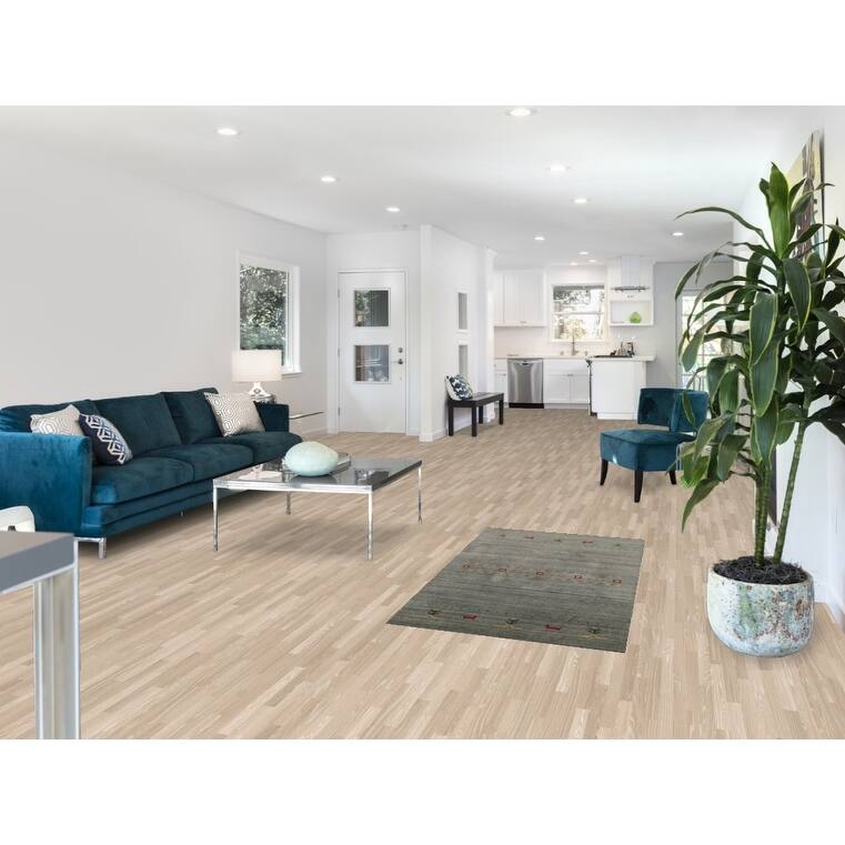 Grays & Green Striped Gabbeh Indian Rug Hand-Knotted Wool Carpet - 2'7"x 4'9"