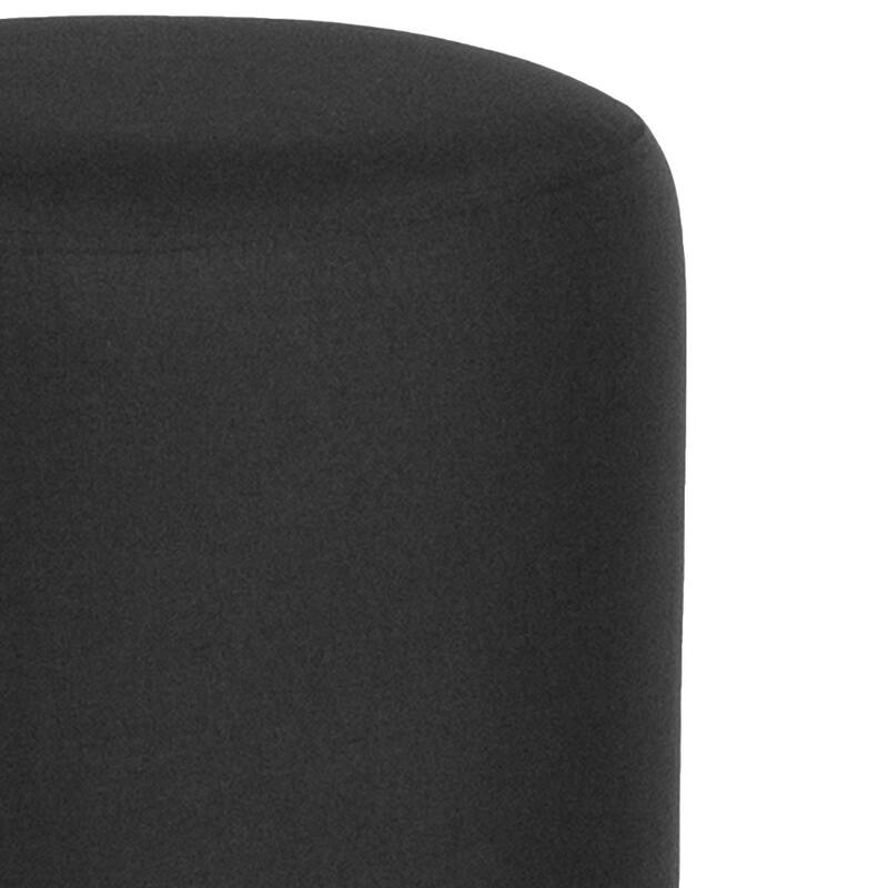 Taut Upholstered Round Ottoman Pouf
