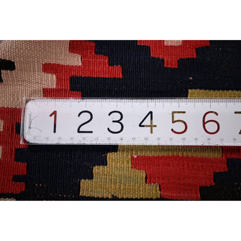 Vegetable Dye Shirvan Antique Area Rug Hand-Woven Wool Carpet - 5'6" x 11'5"