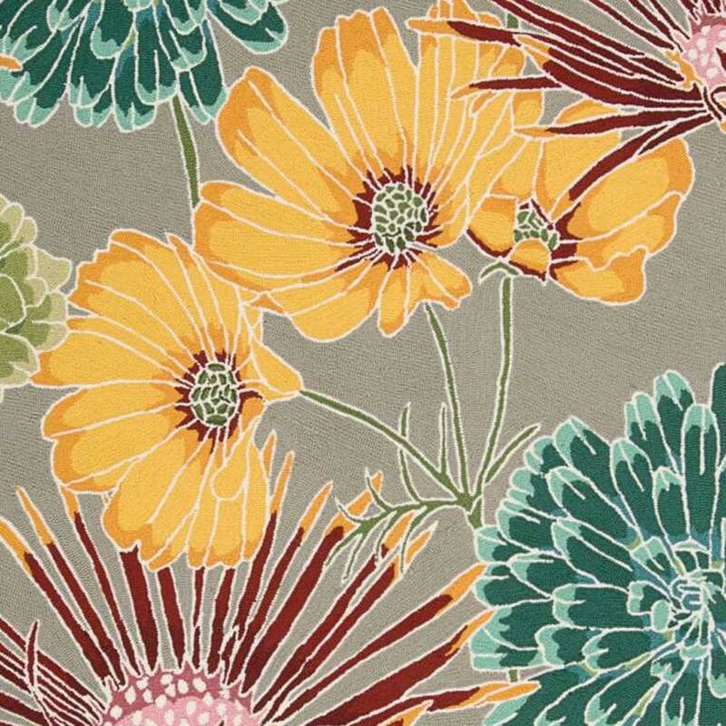 Gega Floral Traditional Stain Resistant Area Rug By HomeRoots - 66' X '42' X '0.5