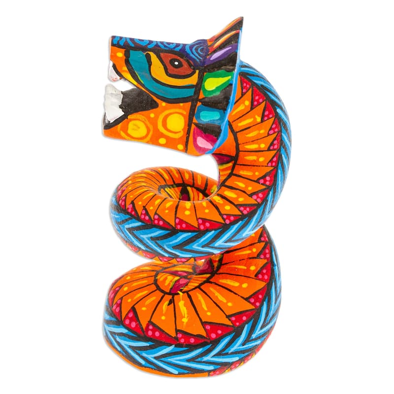 Novica Handmade Glorious Quetzalcoatl Wood Alebrije Figurine
