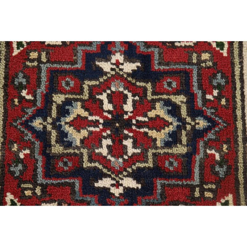 Geometric Heriz Serapi Accent Rug Handmade Wool Carpet - 2'0" x 3'0"