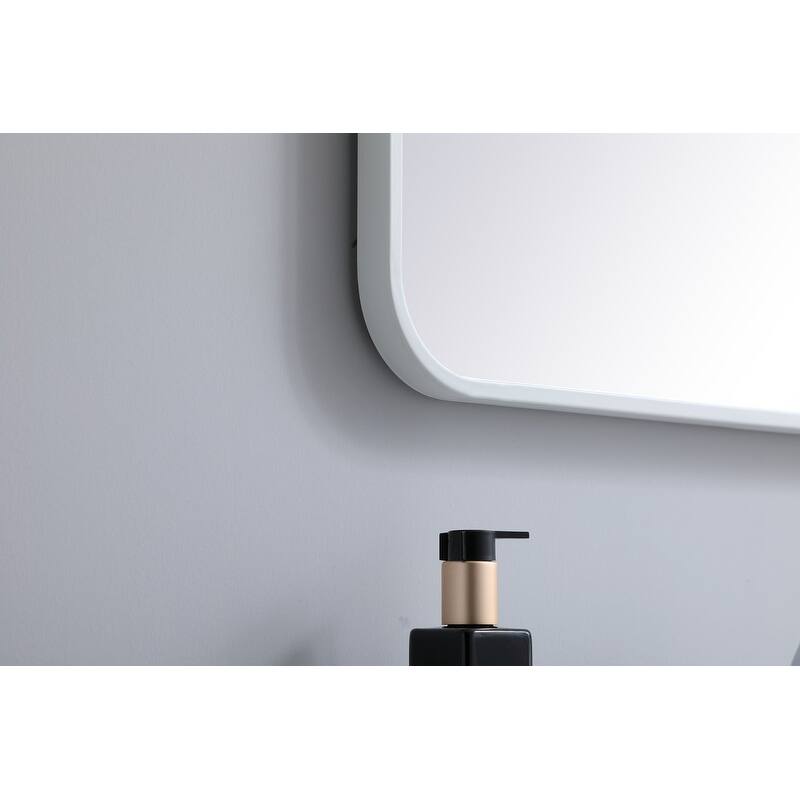 Ezra Soft Corner Metal Rectangular Mirror
