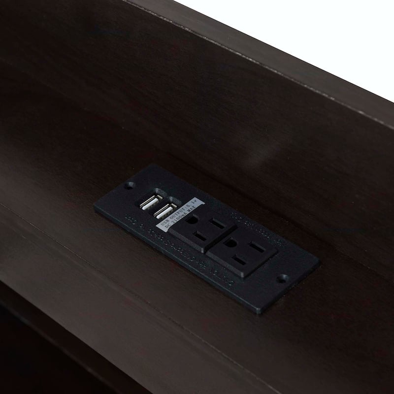 Platform Bed with Storage LED Headboard