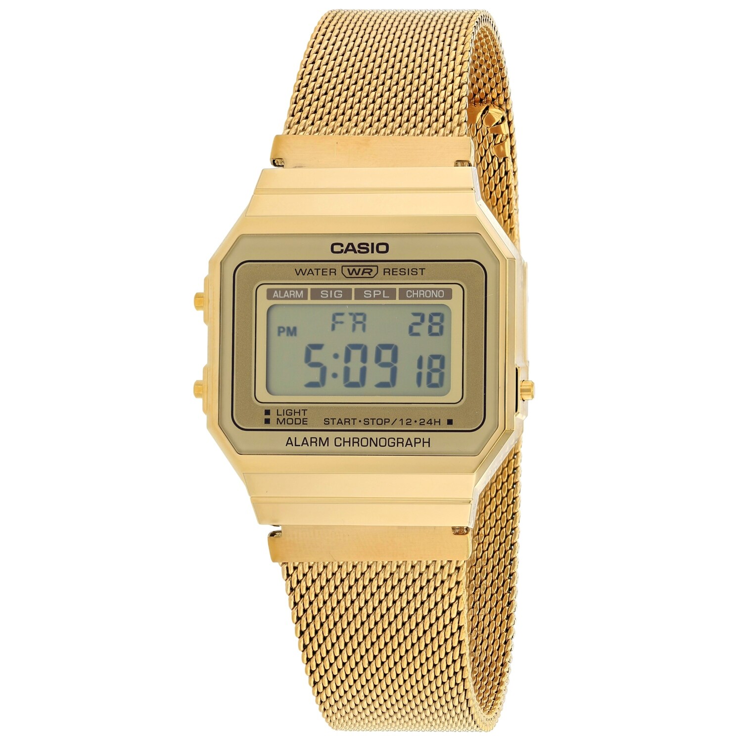 casio gold mesh watch
