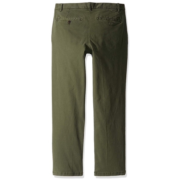 IZOD Mens Saltwater Stretch Flat Front Straight Fit Chino Pant