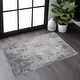 preview thumbnail 2 of 7, LOOM & LUXE Collection Light Grey/Abstract Non-Shedding Area Rug