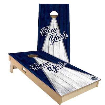 New York Triangle Baseball Outdoor Cornhole Board Set