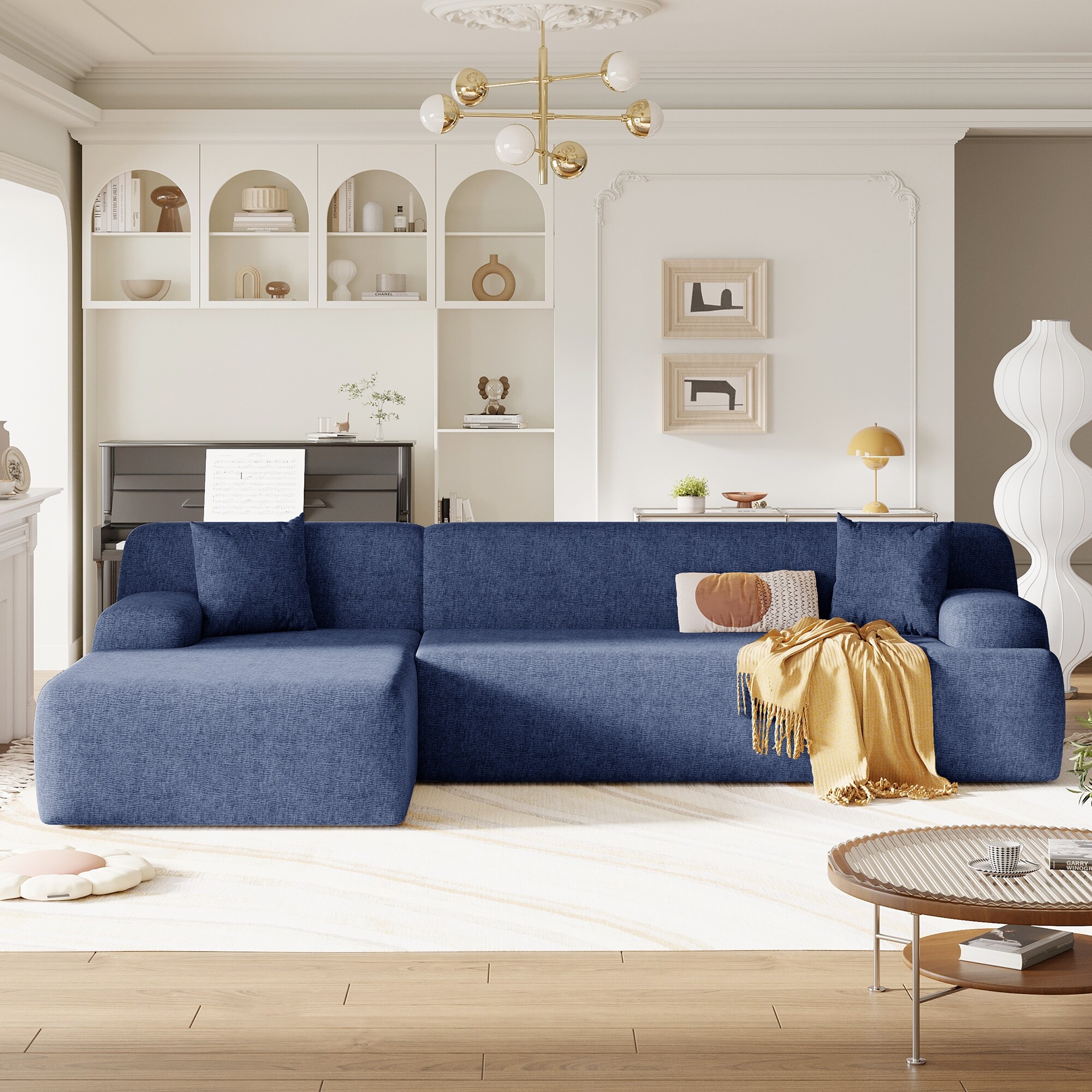 L shape sofa with best sale lounger