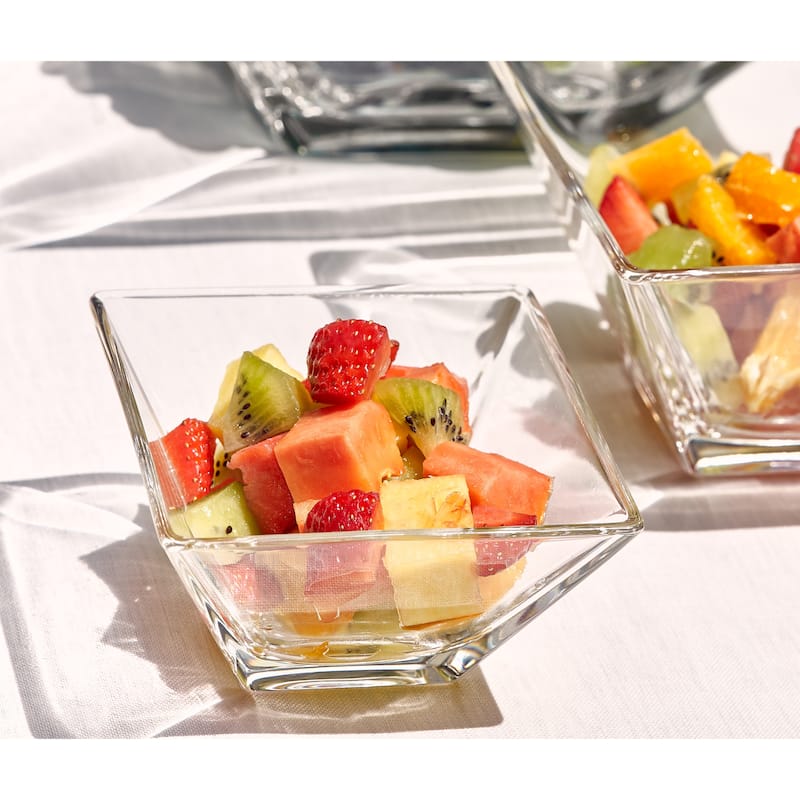 Majestic Gifts inc. European Glass Bowl-Square Dessert- Set/6-3" D - 3