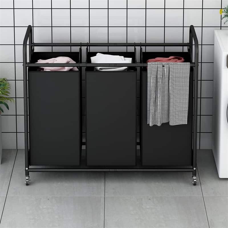 3Bag Laundry Basket Hamper Laundry - 33.46"L x 15.75"W x 32.68"H