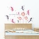 preview thumbnail 1 of 4, Walplus Fairies Red Dandelion Flowers Kids Wall Sticker Nursery Decor