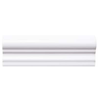 The Tile Life Fresno 2x6 White Ceramic Chair Rail Wall Tile - Case of 20