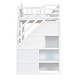 preview thumbnail 13 of 16, Twin Over Twin Bunk Bed with Changeable Table Desk with 2 Drawers, Pink