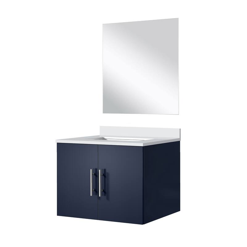 Bathroom Vanity Set with Marble Top, Single Hole Faucet, Mirror Included, Stainless Steel