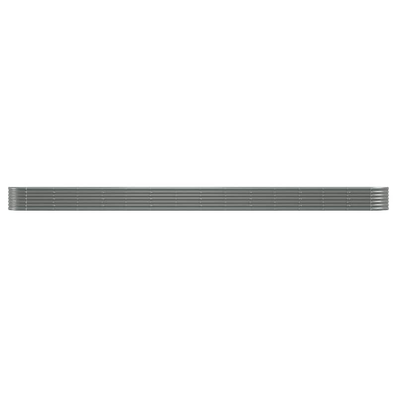 vidaXL Raised Garden Bed Raised Flower Bed Galvanized Steel Outdoor Planter