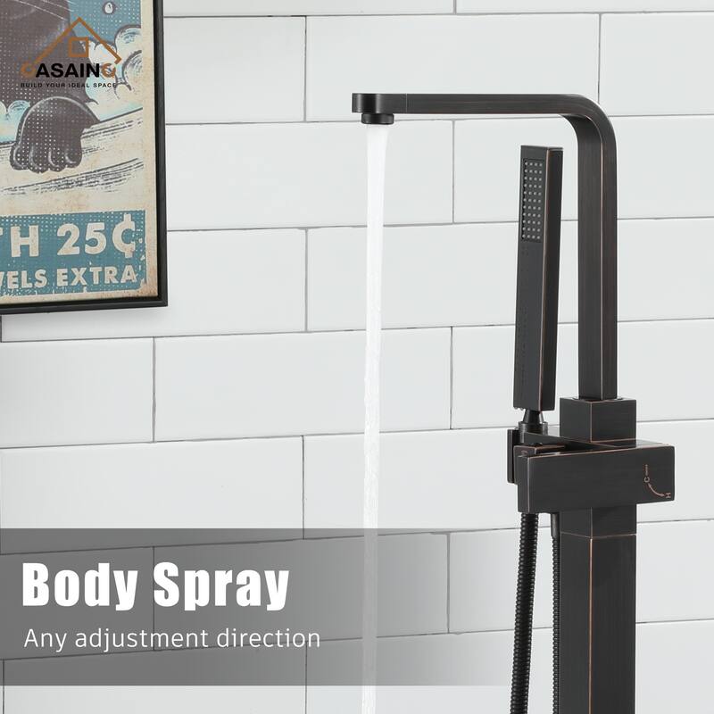 CASAINC 1-Handle Freestanding Tub Faucet with Handheld Shower Head