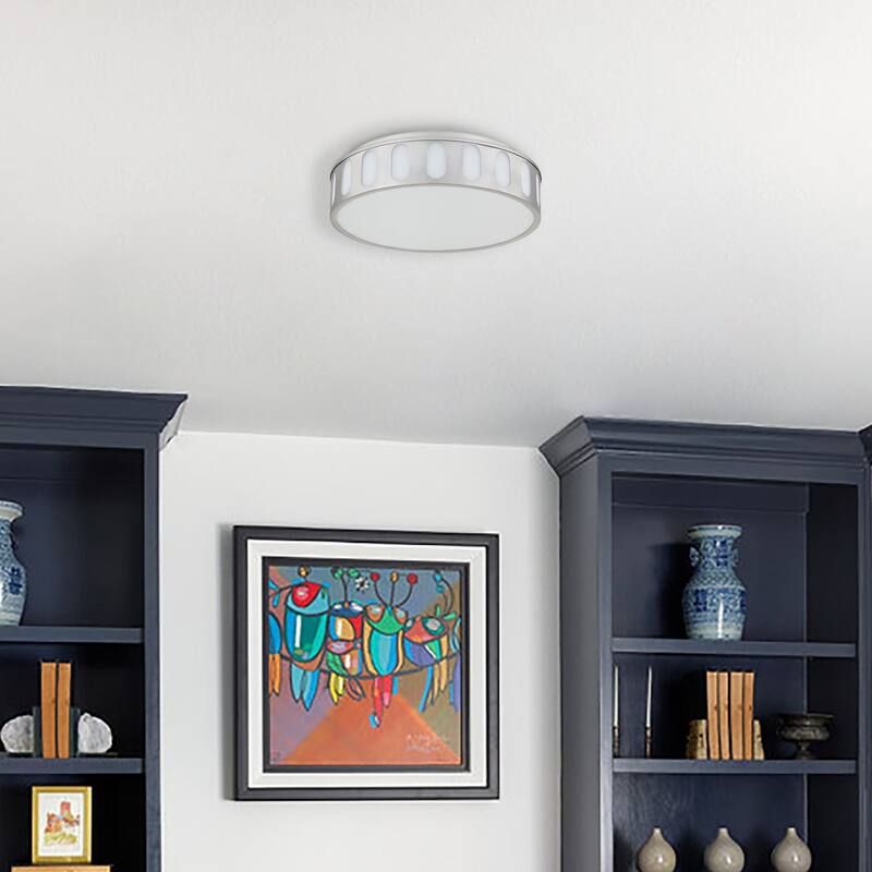 Bantom 15" Brushed Nickel LED Flush Mount Ceiling Light