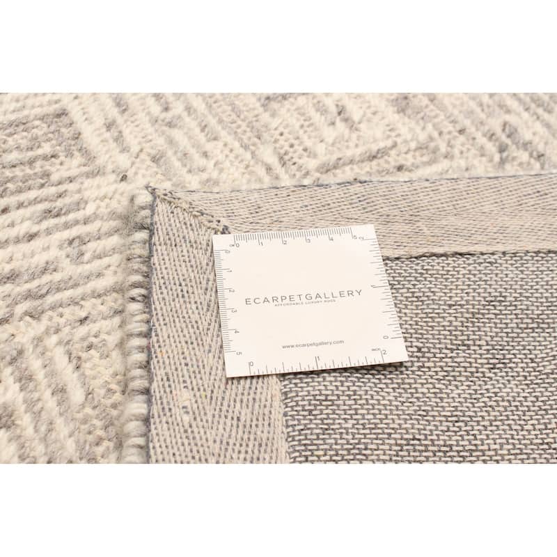 ECARPETGALLERY Hand Tufted Timeless Grey Wool Rug - 5'3 x 8'0