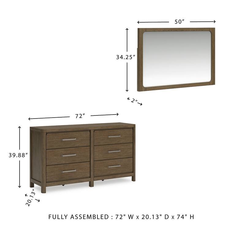 Signature Design by Ashley Cabalynn Brown Dresser and Mirror