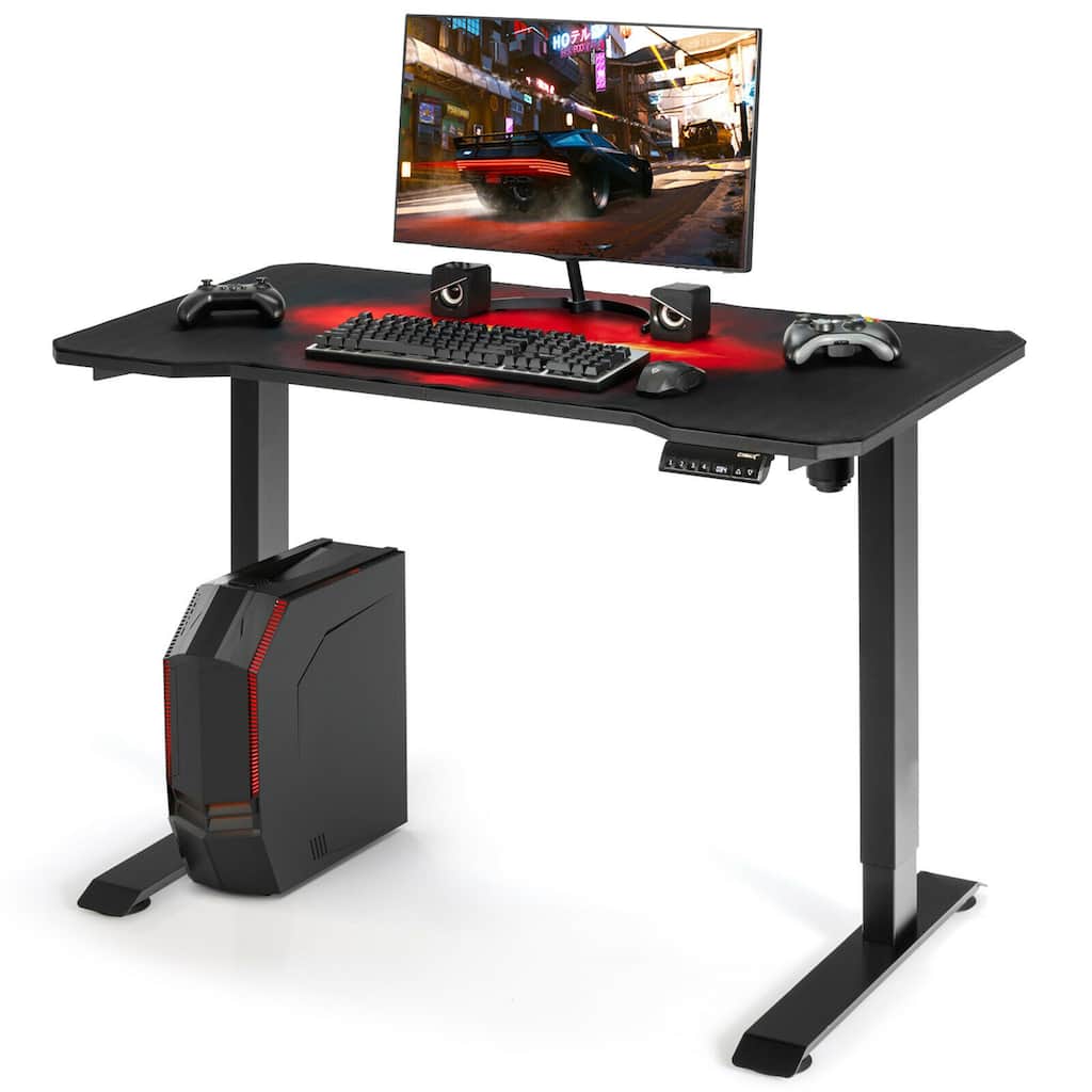 Gymax Electric Standing Gaming Desk Sit to Stand Height Adjustable