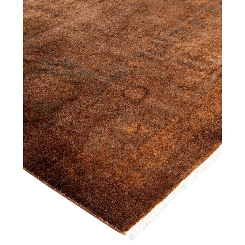 Overdyed One-of-a-Kind Hand-Knotted Area Rug - Brown - 8' 1" x 10' 6"