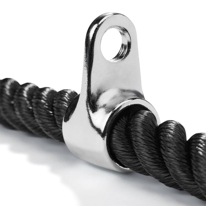 Triceps Rope Cable Attachment - SF-XFA013 - Black - 27.6 x 3.1 x 2.5inches