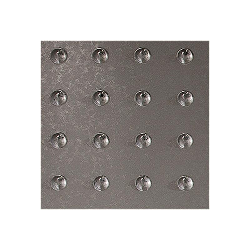 FASÄDE Dome 4-foot x 8-foot PVC Wall Panel in Galvanized Steel - Sample