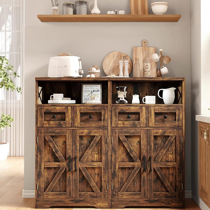 Freestanding Kitchen Pantry Cabinet - 11.6"D x 23"W x 42.5"H