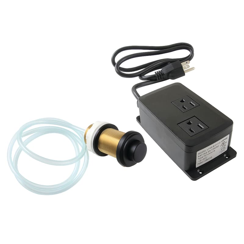 Trimscape Dual Outlet Garbage Disposal Air Switch Kit - Matte Black
