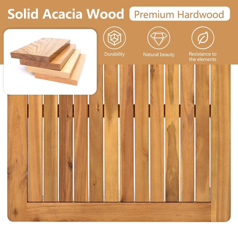 Modern Outdoor 5-piece Acacia Wood and Rope Sofa Set