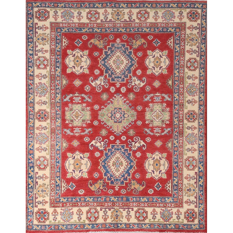 Traditional Kazak Area Rug Handmade Living Room Wool Carpet - 4'11" x 6'5"