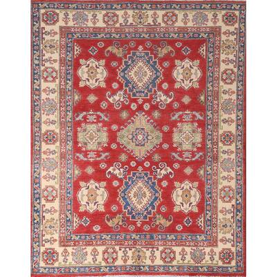 Traditional Kazak Area Rug Handmade Living Room Wool Carpet - 4'11" x 6'5"