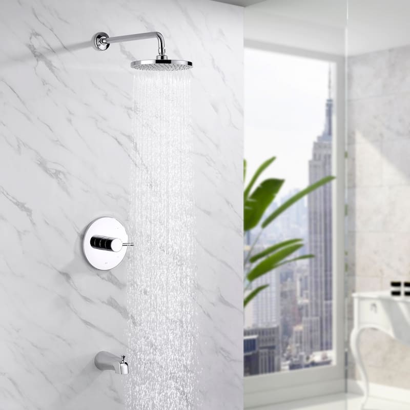 Luxier SS-C01 Single-Handle 1-Spray Tub and Shower Faucet with Valve