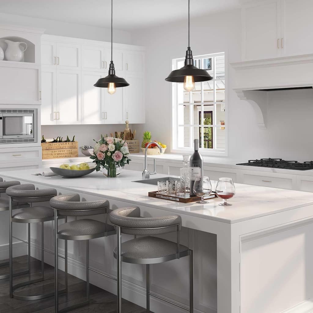 Farmhouse Industrial 1-Light Pendant Lights Pot Barn Lamps for Kitchen Island