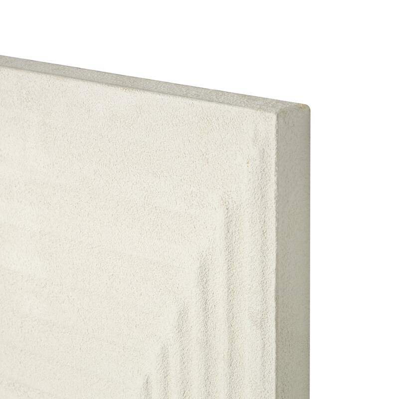 Metal Geometric Layered Square Cube Perspective Wall Decor with Sandstone Texture - Set of 2 Cream - Roche River Decor