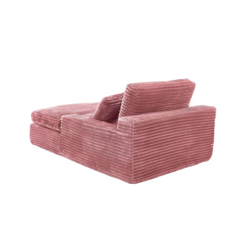 Modern Upholstered Chaise Lounge Sofa for Living Room Office, 75" Oversized Leisure Sofa 2 Seat Sleeper Couch with Pillows