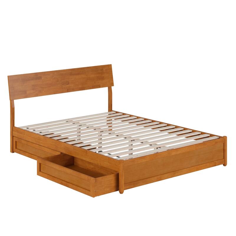 Norla Wood Platform Bed with Storage Drawers