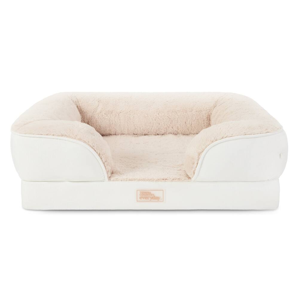 TOWN & COUNTRY EVERYDAY CuddleTown Comfy Solid Bolster Sofa Supportive Pet Bed