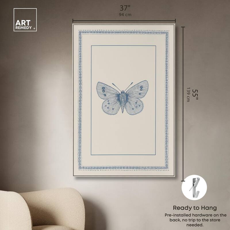Blue Butterfly I Canvas by Art Remedy
